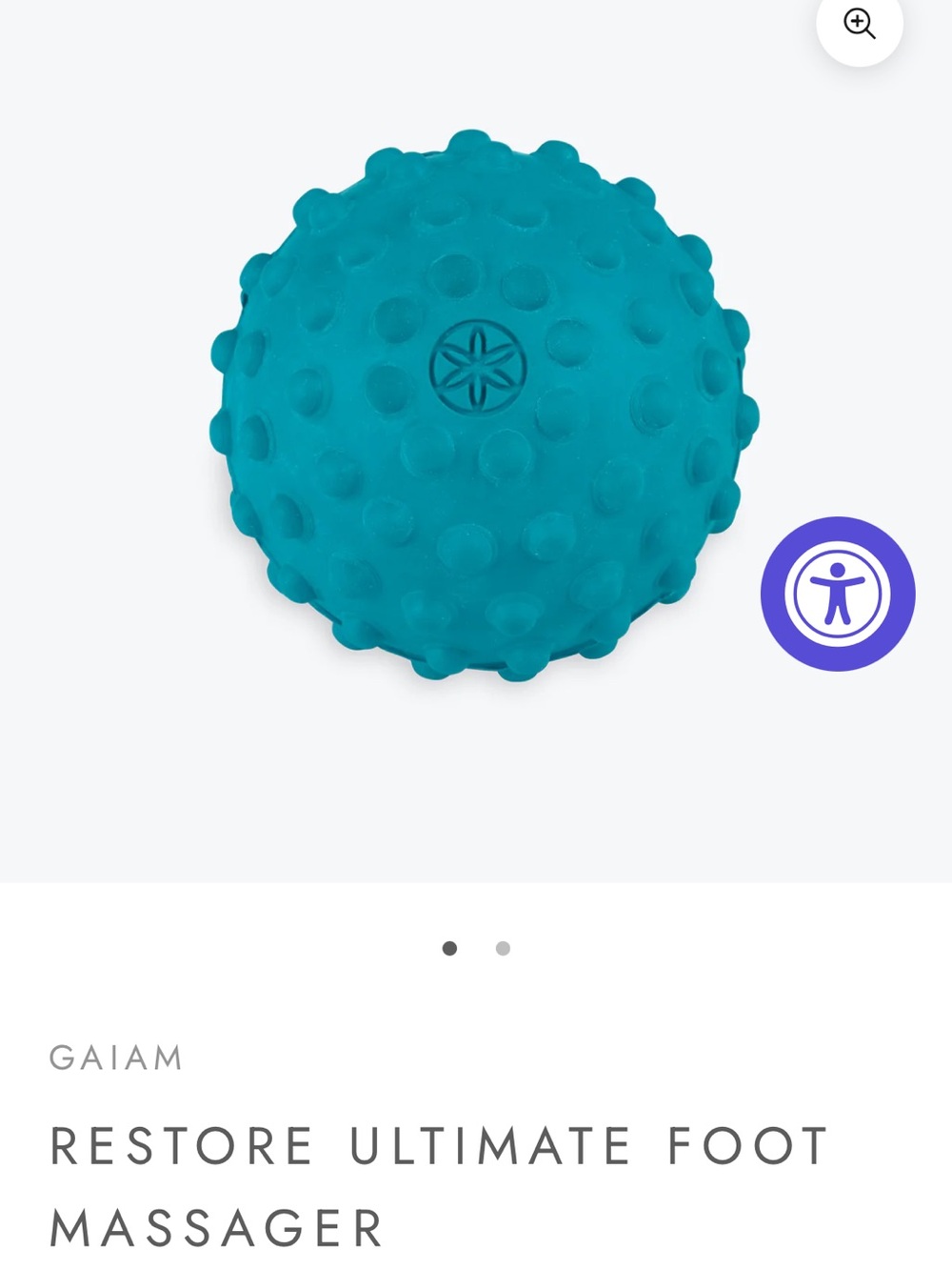 GAIAM Ultimate Foot Massager - Teal Blue Massage Ball